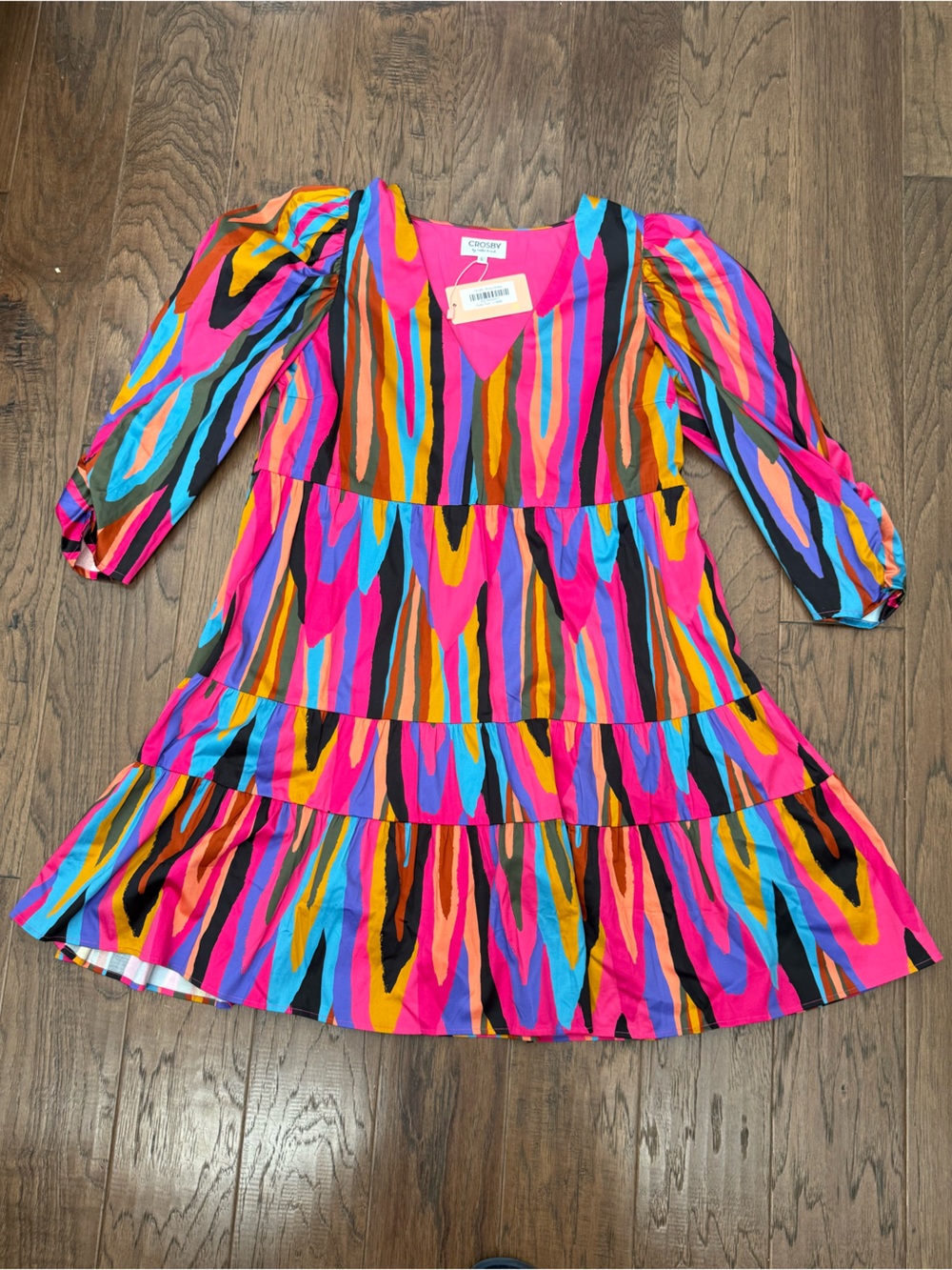 NWT Crosby by Mollie Burch Buddy Dressy in Funky Town print size large